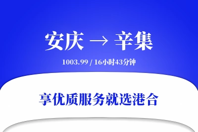 安庆到辛集搬家物流