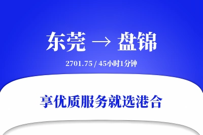 东莞到盘锦物流专线-东莞至盘锦货运公司2