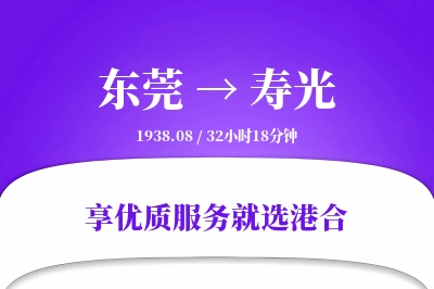 东莞到寿光物流专线-东莞至寿光货运公司2