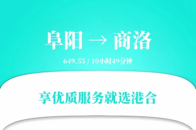 阜阳到商洛搬家物流