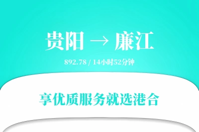 贵阳到廉江搬家物流