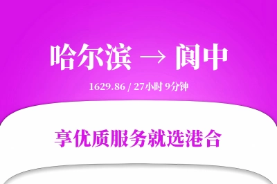 哈尔滨到阆中物流专线-哈尔滨至阆中货运公司2