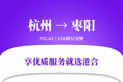 杭州到枣阳物流专线-杭州至枣阳货运公司2