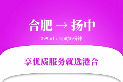 合肥到扬中物流专线-合肥至扬中货运公司2