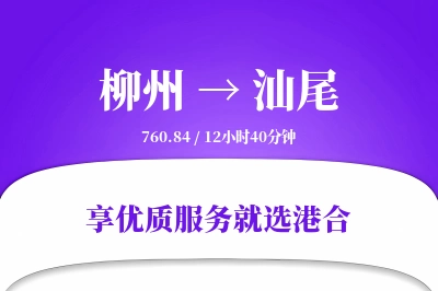 柳州到汕尾物流专线-柳州至汕尾货运公司2