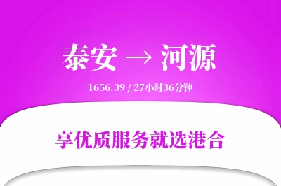 泰安到河源物流专线-泰安至河源货运公司2