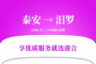 泰安到汨罗物流专线-泰安至汨罗货运公司2