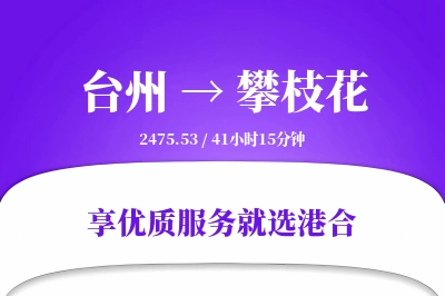 台州到攀枝花物流专线-台州至攀枝花货运公司2