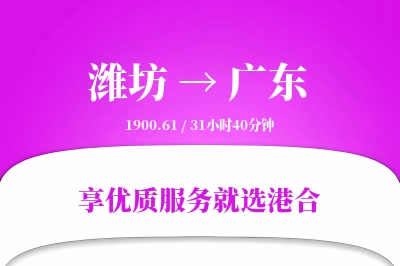 潍坊到广东物流专线-潍坊至广东货运公司2