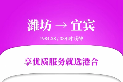 潍坊到宜宾物流专线-潍坊至宜宾货运公司2