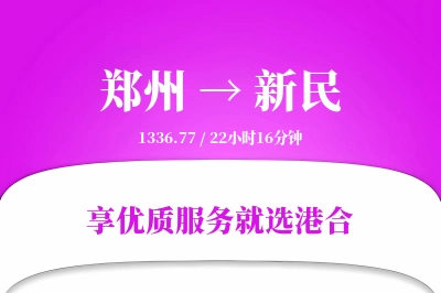 郑州到新民搬家物流